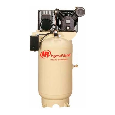 Ingersoll-Rand Ingersoll Rand 2545K10-P, 10 HP, Two-Stage Compressor, 120 Gal, Vert., 175 PSI, 35 CFM, 3-Phase 200V 45465952